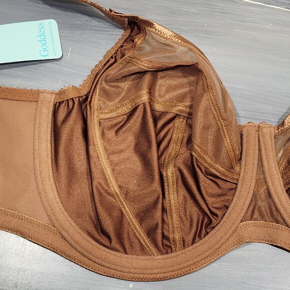 Goddess Keira Underwire Bra Full Coverage‎ 40DD Cinnamon - Picture 6 of 10